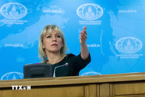 Người phát ngôn Bộ Ngoại giao Nga Maria Zakharova. (Ảnh: THX/TTXVN)