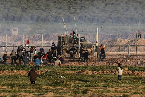 Hàng rào tại biên giới Dải Gaza và Israel, ngày 4/1/2019. (Ảnh: AFP/TTXVN)
