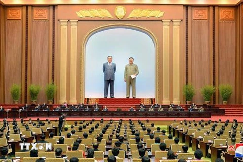 Một phiên họp của Quốc hội Triều Tiên. (Ảnh: TTXVN phát)