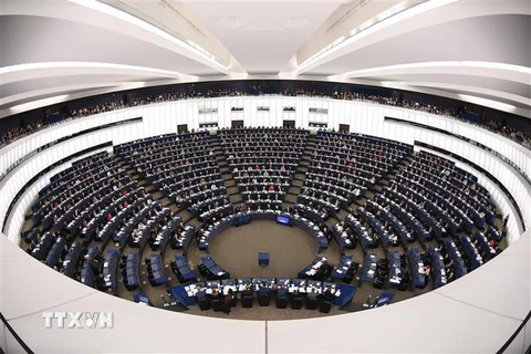 Toàn cảnh cuộc họp Nghị viện châu Âu tại Strasbourg, miền Đông nước Pháp, ngày 11/12/2018. (Ảnh: AFP/TTXVN)