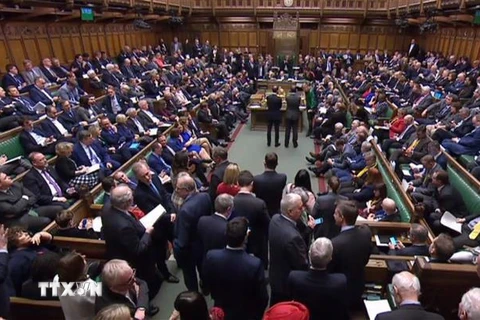Toàn cảnh phiên họp của Hạ viện Anh ở London, ngày 14/3/2019 (giờ địa phương). (Ảnh: AFP/TTXVN)