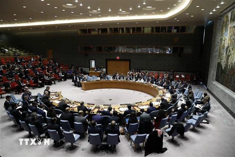 Toàn cảnh một cuộc họp Hội đồng Bảo an Liên hợp quốc ở New York, Mỹ. (Ảnh: THX/TTXVN)