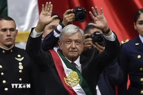 Tân Tổng thống Mexico Andres Manuel Lopez Obrador tại lễ tuyên thệ nhậm chức ở Mexico City ngày 1/12/2018. (Ảnh: AFP/TTXVN)