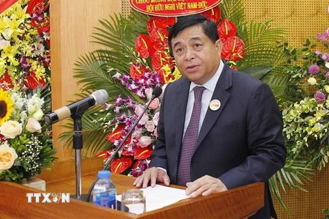 Bộ trưởng Kế hoạch và Đầu tư Việt Nam, Chủ tịch Hội Hữu nghị Việt Nam-Đức Nguyễn Chí Dũng. (Ảnh: Văn Điệp/TTXVN)