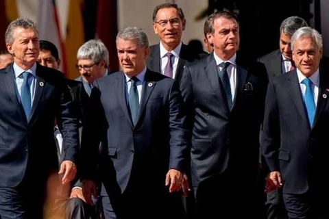 Các Tổng thống của Argentina, Colombia, Peru, Brazil, Paraguay và Chile. (Nguồn: AFP)
