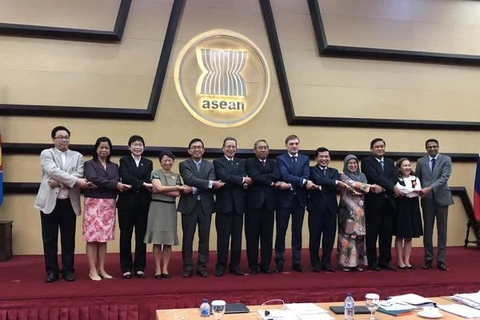 Các đại biểu tại Cuộc họp lần thứ 17 Ủy ban hợp tác chung ASEAN-Nga. (Nguồn: Phái đoàn Việt Nam tại ASEAN)