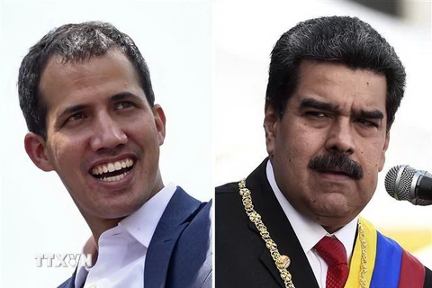 Tổng thống Venezuela Nicolas Maduro (phải) và thủ lĩnh đối lập Juan Guaido (trái). (Ảnh: AFP/TTXVN)