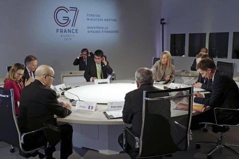 Ngoại trưởng nhóm G7 họp ở Dinard, Pháp ngày 5/4/2019. (Ảnh: AFP/TTXVN)