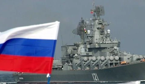 Tàu khu trục thuộc Hạm đội biển Đen của Nga. (Nguồn: AFP/TTVN)