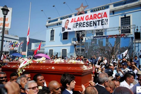Đám tang cố Tổng thống Peru Alan Garcia. (Nguồn: Reuters)