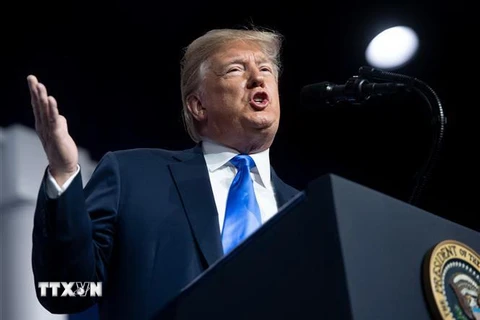 Tổng thống Mỹ Donald Trump phát biểu tại Las Vegas, Nevada, Mỹ, ngày 6/4/2019. (Ảnh: AFP/TTXVN)