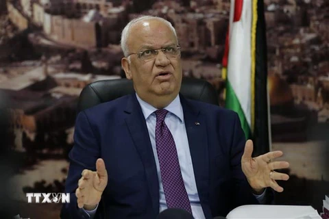 Tổng thư ký PLO Saeb Erekat. (Ảnh: AFP/TTXVN)