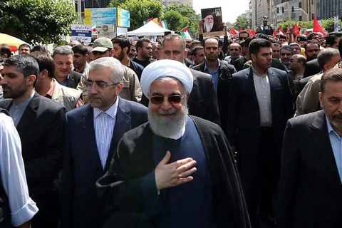 Tổng thống Rouhani tại al-Quds (Jerusalem) ngày 31/5. (Nguồn: AFP)