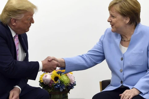 Tổng thống Mỹ Donald Trump và Thủ tướng Đức Angela Merkel. (Nguồn: AAP)