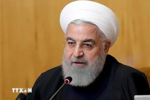 Tổng thống Iran Hassan Rouhani phát biểu tại cuộc họp ở Tehran. (Ảnh: AFP/TTXVN)