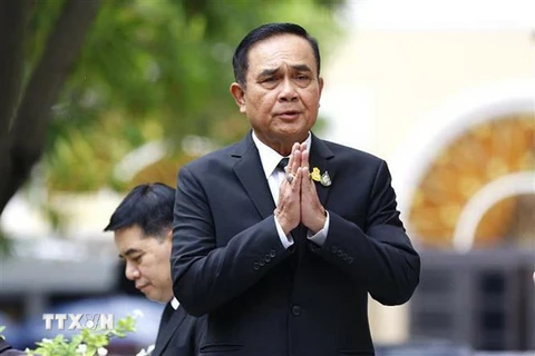 Thủ tướng Thái Lan Prayut Chan-o-cha phát biểu trước báo giới tại Bangkok ngày 6/6/2019. (Ảnh: THX/TTXVN)