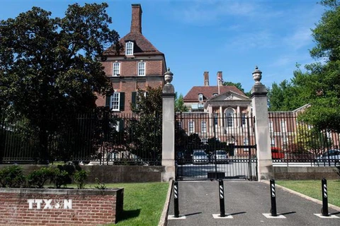 Đại sứ quán Anh tại Washington, DC, Mỹ. (Ảnh: AFP/TTXVN)