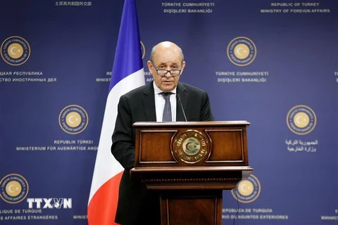 Ngoại trưởng Pháp Jean-Yves Le Drian. (Ảnh: THX/TTXVN)