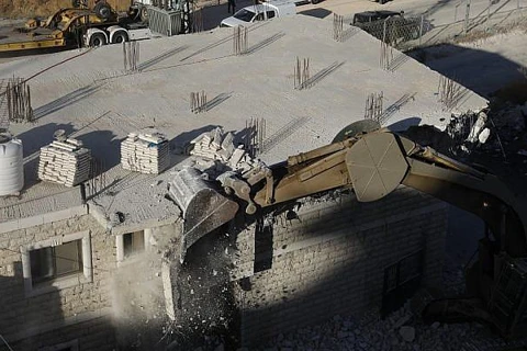 Các ngôi nhà bị phá ngày 22/7. (Nguồn: AFP)