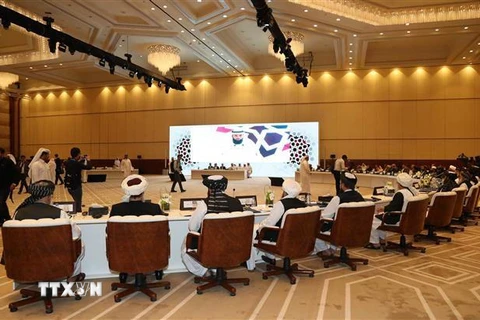 Toàn cảnh vòng đàm phán hòa bình Afghanistan ở Doha, Qatar, ngày 7/7/2019. (Ảnh: AFP/ TTXVN)