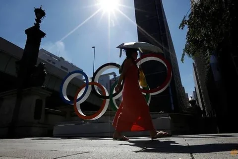 Biểu tượng Olympic tại Tokyo, Nhật Bản. (Nguồn: Reuters)