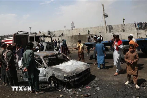 Hiện trường vụ nổ tại Kabul, Afghanistan, ngày 2/9/2019.(Ảnh: THX/TTXVN)