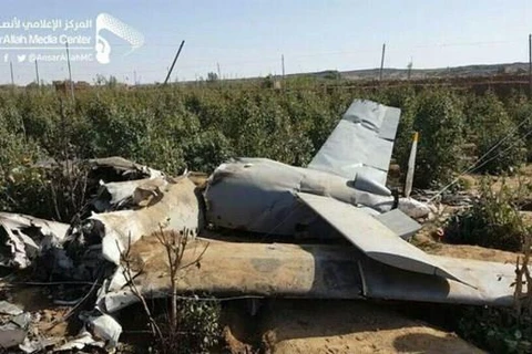 Một máy bay bị bắn hạ. Ảnh minh họa. (Nguồn: Al-Masdar News)