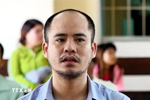Bị cáo Nguyễn Thanh Phương tại phiên tòa sơ thẩm. (Ảnh: Công Mạo/TTXVN)