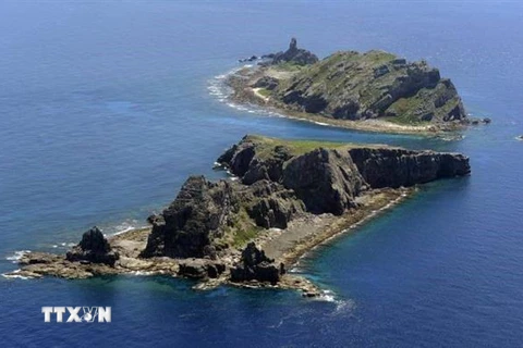 Quần đảo tranh chấp mà Nhật Bản gọi là Senkaku trong khi Trung Quốc gọi là Điếu Ngư. (Ảnh: The Japan Times/TTXVN)