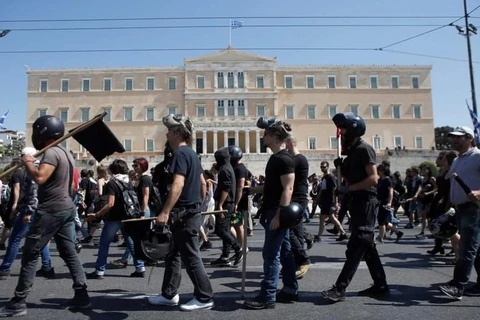 Người dân Hy Lạp đình công. (Nguồn: ekathimerini.com)