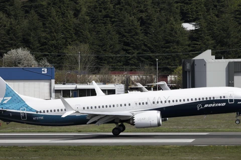 Máy bay Boeing 737 MAX 9 tại nhà máy của Boeing ở Seattle, Washington, Mỹ. (Ảnh: AFP/TTXVN)