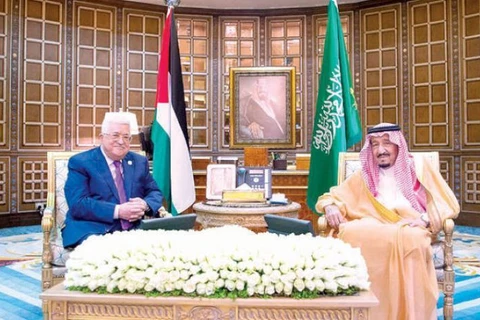 Quốc vương nước này Salman bin Abdul Aziz Al Saud đã tiếp Tổng thống Palestine Mahmoud Abbas