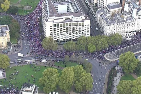 Quang cảnh cuộc biểu tình. (Nguồn: bbc.com)