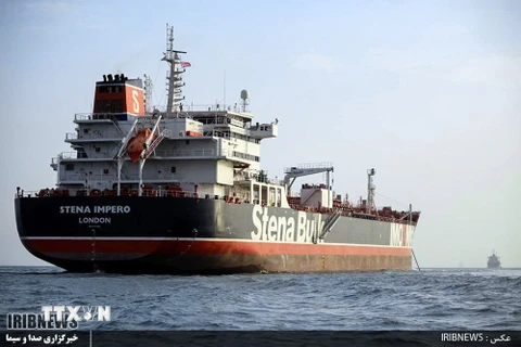 Tàu chở dầu Stena Impero treo cờ Anh. (Ảnh: AFP/TTXVN)