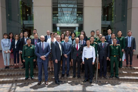 Các đại biểu tham dự Đối thoại chiến lược Ngoại giao-Quốc phòng Việt Nam-Australia lần thứ 7. (Ảnh: Nguyễn Minh/TTXVN)
