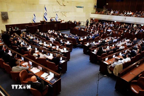Toàn cảnh một phiên họp Quốc hội Israel ở Jerusalem. (Ảnh: THX/TTXVN)