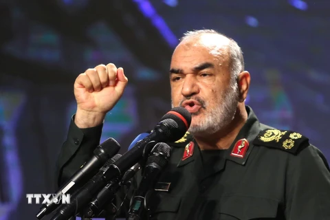 Tư lệnh Lực lượng Vệ binh Cách mạng Hồi giáo Iran (IRGC), Thiếu tướng Hossein Salami. (Ảnh: AFP/TTXVN)