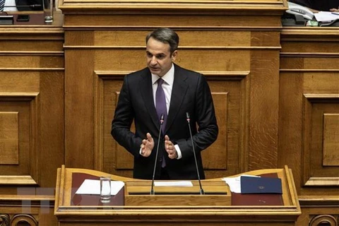Thủ tướng Hy Lạp Kyriakos Mitsotakis. (Nguồn: THX/TTXVN)