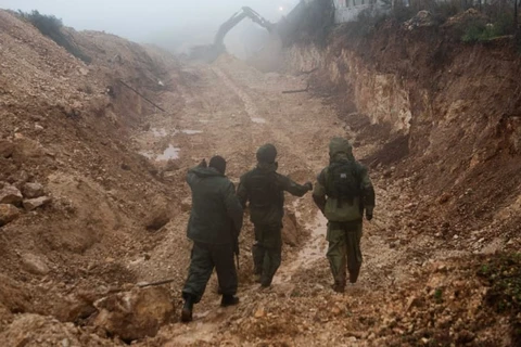 Xác định vị trí các đường hầm dọc biên giới Israel-Liban. (Nguồn: haaretz.com)