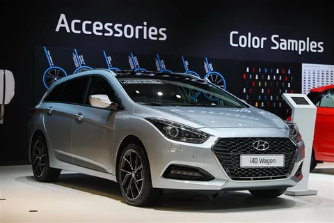 Mẫu xe của hãng Hyundai được giới thiệu tại Triển lãm ô tô Brussels, Bỉ, ngày 18/1/2019. (Ảnh: THX/TTXVN)