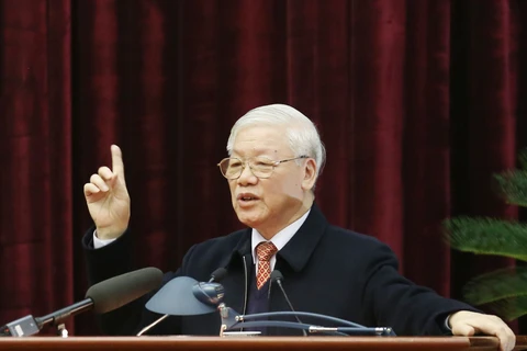 Tổng Bí thư, Chủ tịch nước Nguyễn Phú Trọng phát biểu. (Ảnh: Phương Hoa/TTXVN)