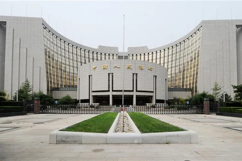 Trụ sở Ngân hàng Nhân dân Trung Quốc (PBoC) tại Bắc Kinh. (Ảnh: AFP/TTXVN)