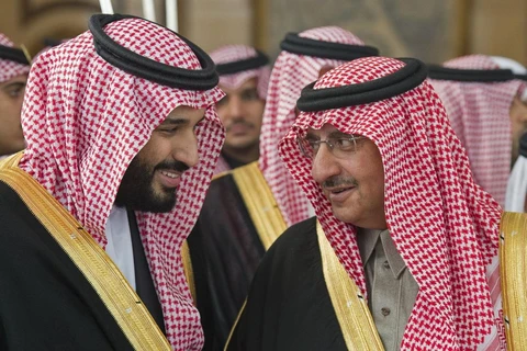 Mohammed bin Nayef (phải) - người từng là Thái tử và Thái tử Mohammed bin Salman (trái). (Nguồn: AFP)