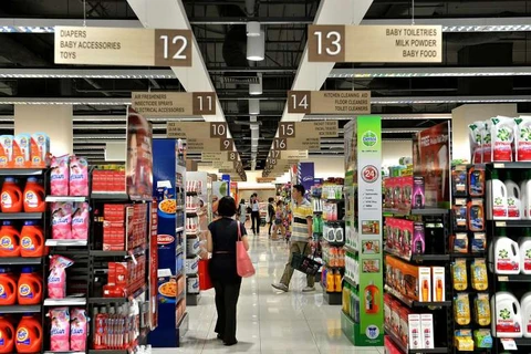 Một siêu thị ở Singapore. (Nguồn: straitstimes.com)