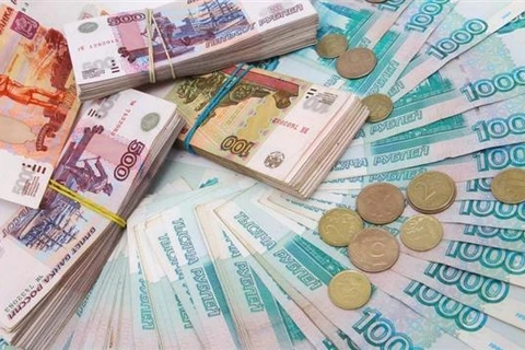 Đồng ruble của Nga. (Ảnh: Sputnik/TTXVN)