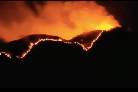 Cháy rừng tại Tứ Xuyên. (Nguồn: news.cgtn.com)