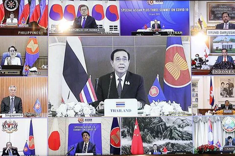 Thủ tướng Thái Lan Prayut Chan-o-cha phát biểu. (Ảnh: Thống Nhất/TTXVN)