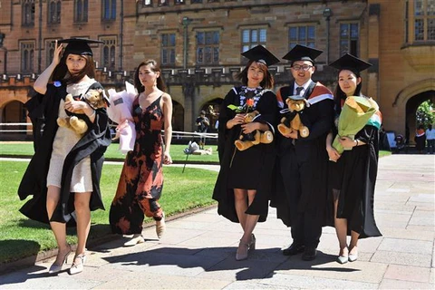 Sinh viên tại trường đại học Sydney, Australia. (Ảnh: AFP/TTXVN)