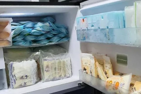 Sữa mẹ đông lạnh. (Ảnh minh họa. Nguồn: channelnewsasia.com)