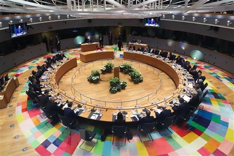 Toàn cảnh hội nghị thượng đỉnh EU ở Brussels, Bỉ. (Ảnh: AFP/ TTXVN)